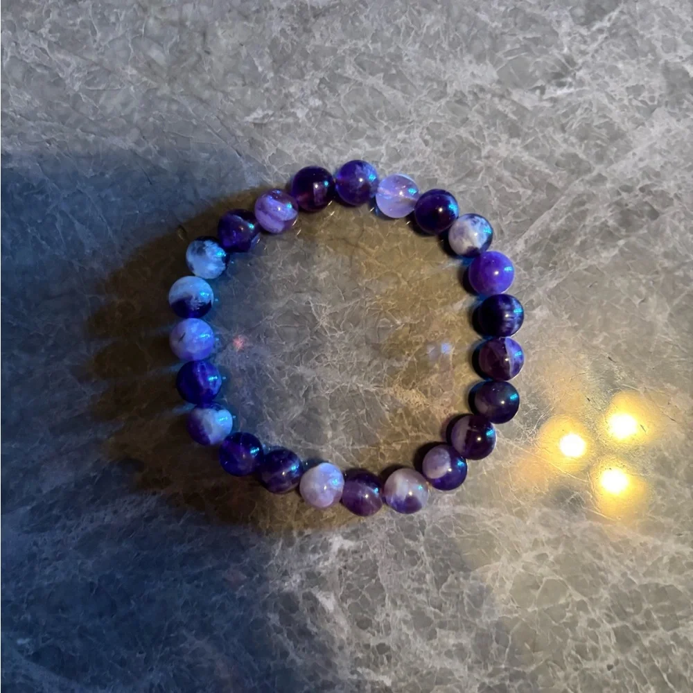Purple Beaded Bracelet - Picture 2 of 3
